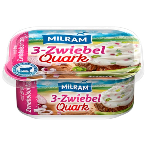 MILRAM Drei-Zwiebel-Quark 40 % Fett i. Tr. 185 g