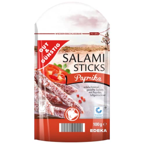 GUT&GÜNSTIG Salami Sticks, Paprika 100 g