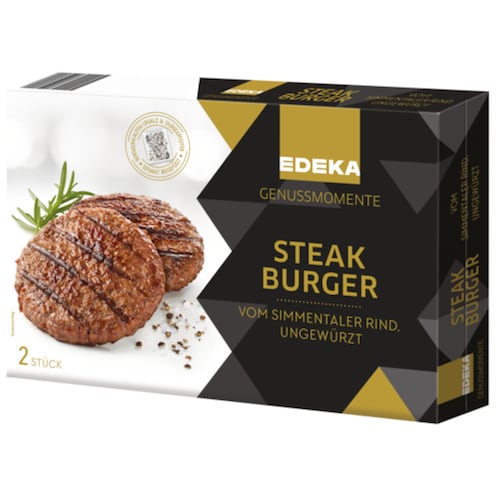 EDEKA Genussmomente Steak Burger vom Simmentaler Rind 364 g