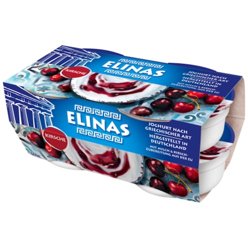 Elinas Joghurt nach griechischer Art Kirsche 9,4 % Fett 4 x 150 g