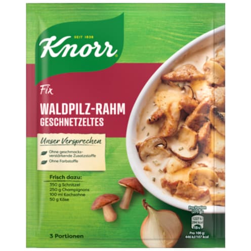 Knorr Fix Waldpilz-Rahmgeschnetzeltes für 3 Portionen