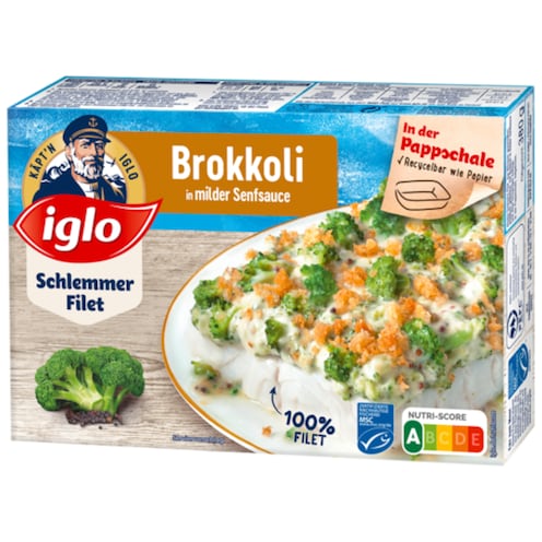 iglo MSC Schlemmer-Filet Brokkoli in milder Senfsauce 380 g