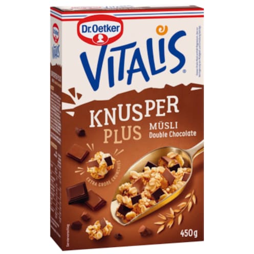 Dr.Oetker Vitalis Knusper Müsli Plus Double Chocolate 450 g