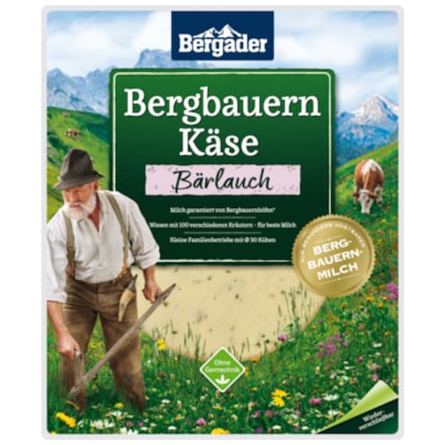 Bergader Bergbauern Käse Bärlauch Scheiben 48 % Fett i. Tr. 150 g