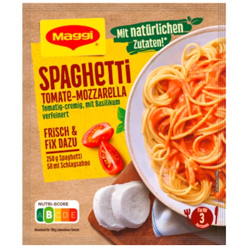 Maggi Idee für... Spaghetti Tomate Mozzarella für 3 Portionen