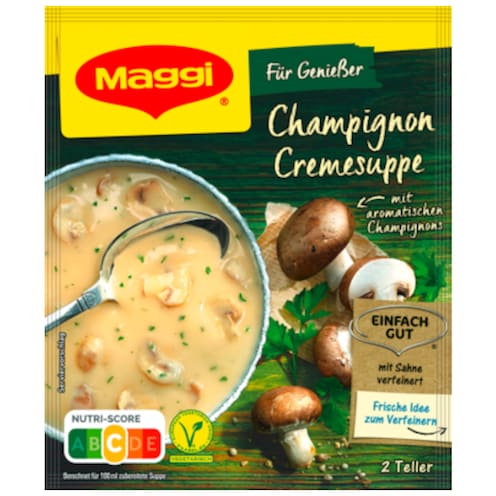 Maggi Für Genießer Champignon Cremesuppe für 2 Teller