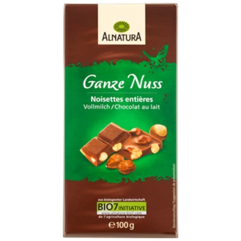 Alnatura Bio Ganze Nuss-Schokolade 100 g