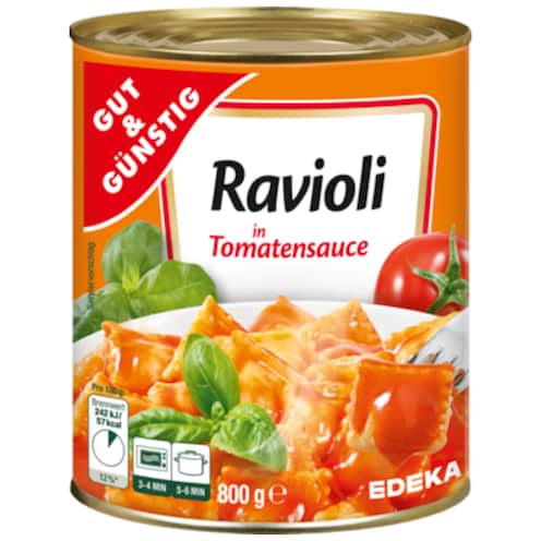 GUT&GÜNSTIG Ravioli in Tomatensauce 800 g