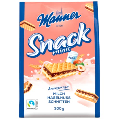 Manner Snack Minis Milch Haselnuss Schnitten 300 g