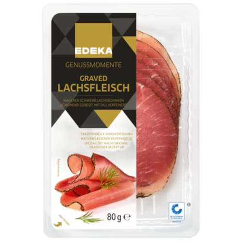EDEKA Genussmomente Graved Lachsfleisch 80 g Fisch