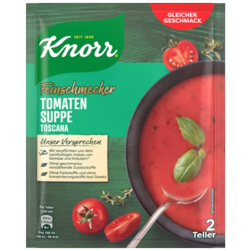 Knorr Feinschmecker Tomate Toscana Suppe für 2 Teller