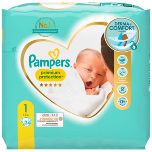 Pampers Premium Protection New Baby Windeln Gr.1 Single Pack 24 Stück