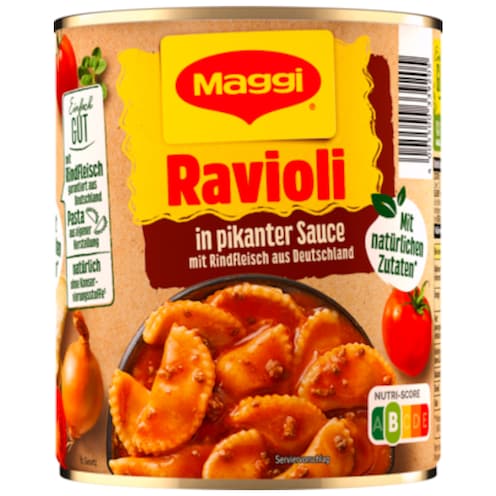 Maggi Ravioli in pikanter Sauce für 2 Portionen