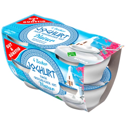 GUT&GÜNSTIG Joghurt nach griechischer Art Natur 4 x 150 g
