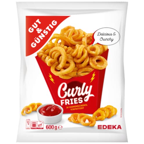 GUT&GÜNSTIG Curly Fries 600 g