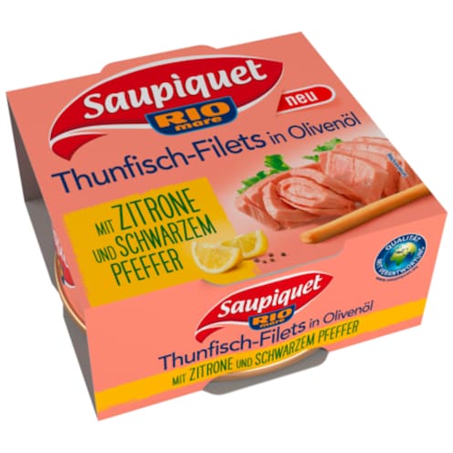 Saupiquet Thunfisch-Filets in Olivenöl mit Zitrone und schwarzem Pfeffer 130 g