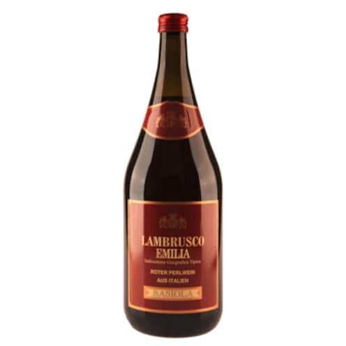 Basiola Lambrusco Roter Perlwein aus Italien 1,5 l