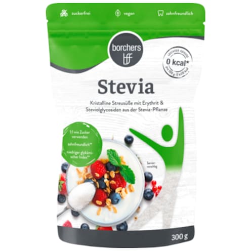 borchers Stevia Kristalline Streusüße 300 g