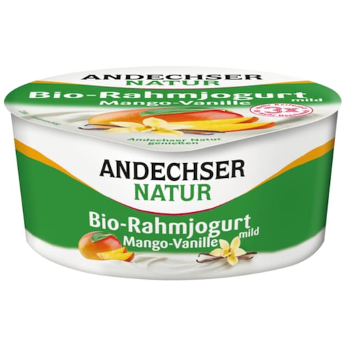Andechser Natur Bio Rahmjogurt mild Mango-Vanille 10 % Fett 150 g