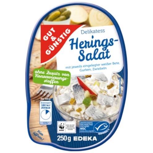 GUT&GÜNSTIG Delikatess-Heringssalat weiß 250 g