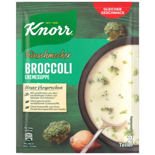 Knorr Feinschmecker Broccoli Suppe für 2 Teller