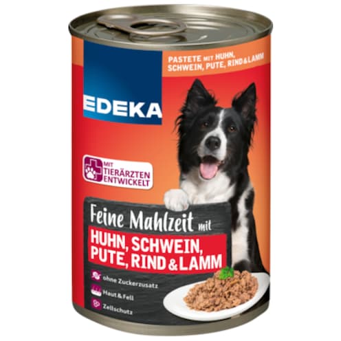 EDEKA Feine Mahlzeit mit Huhn, Schwein, Pute, Rind & Lamm 400 g