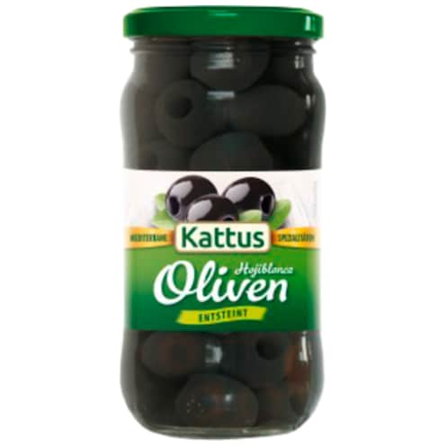 KATTUS Schwarze Oliven entsteint 340 g