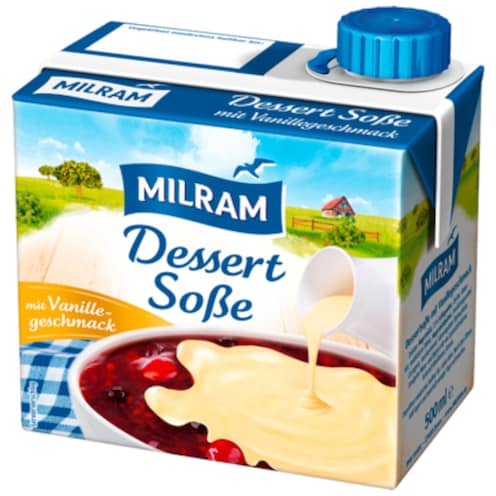 MILRAM Dessert Soße mit Vanillegeschmack 500 ml