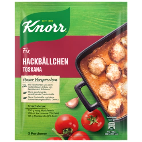 Knorr Fix Hackbällchen Toskana für 3 Portionen
