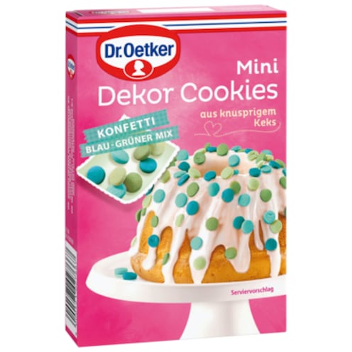 Dr.Oetker Mini Dekor Cookies blau-grüner Mix 40 g
