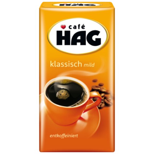 café HAG klassisch mild entkoffeiniert 500 g