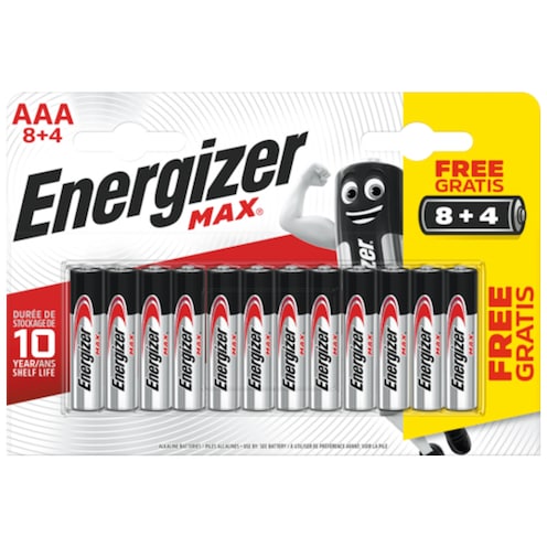Energizer Max Relaunch AAA Batterien 8 + 4 Stück
