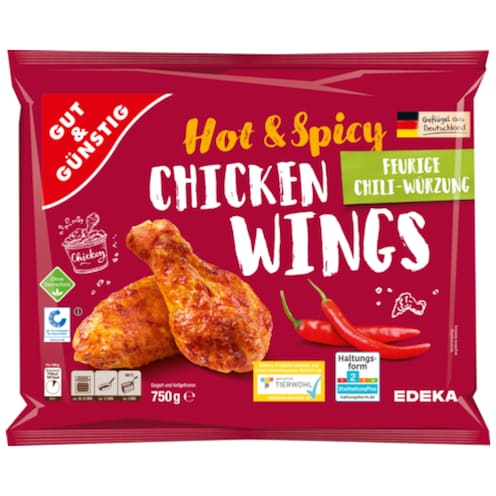 GUT&GÜNSTIG Chicken Wings Hot & Spicy 750 g