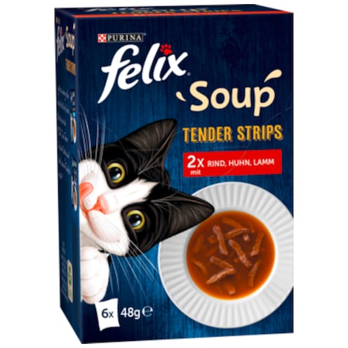 felix Soup Tender Strips Geschmacksvielfalt vom Land 6 x 48 g