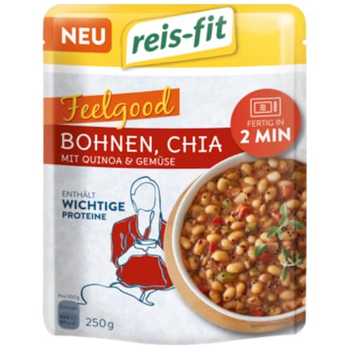 reis-fit Feelgood Bohnen, Chia mit Quinoa & Gemüse 250 g