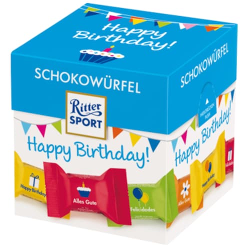 Ritter SPORT Schokowürfel Happy Birthday 176 g