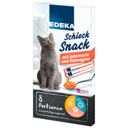 EDEKA Schleck Snack Leberwurst & Katzengras 8 x 15 g