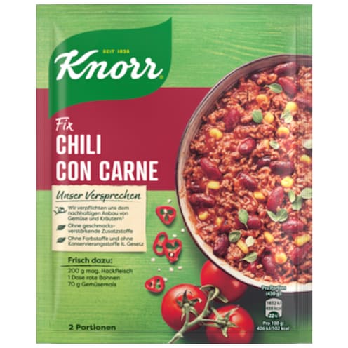 Knorr Fix Chili con Carne für 2 Portionen