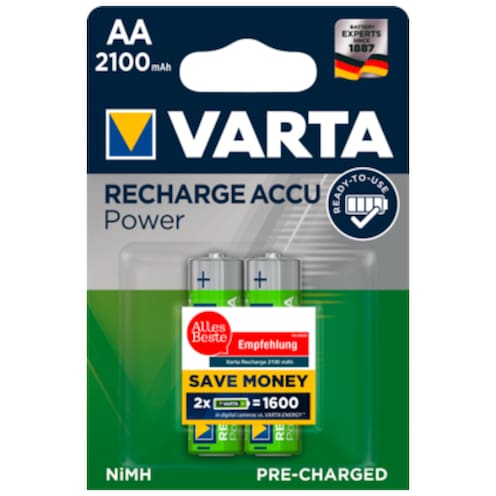 Varta Recharge Accu Power AA 2100 mAh 2 Stück