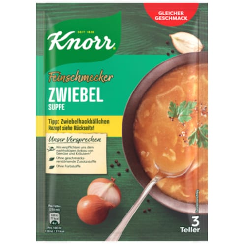 Knorr Feinschmecker Zwiebel Suppe für 3 Teller