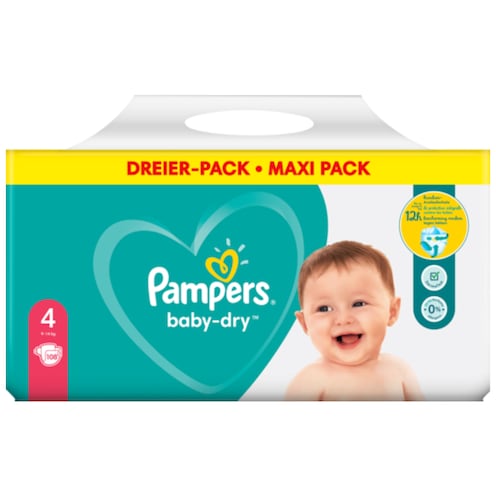 Pampers Baby Dry Maxi Windeln Gr.4  9-14 kg - Dreier-Pack 108 Stück