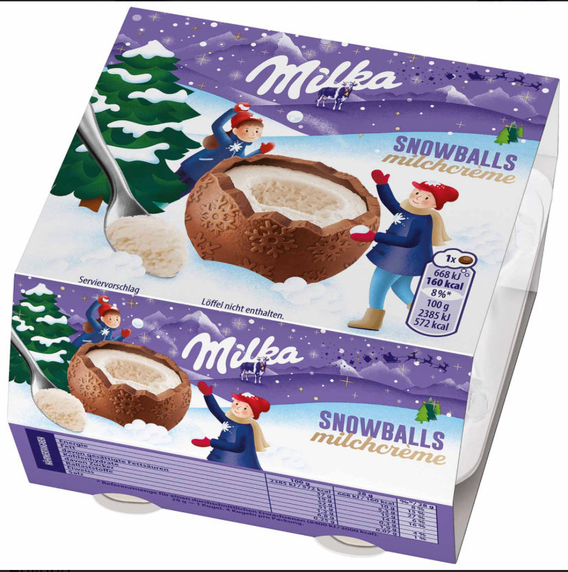 Milka Snow Balls Milchcreme 4x28 g
