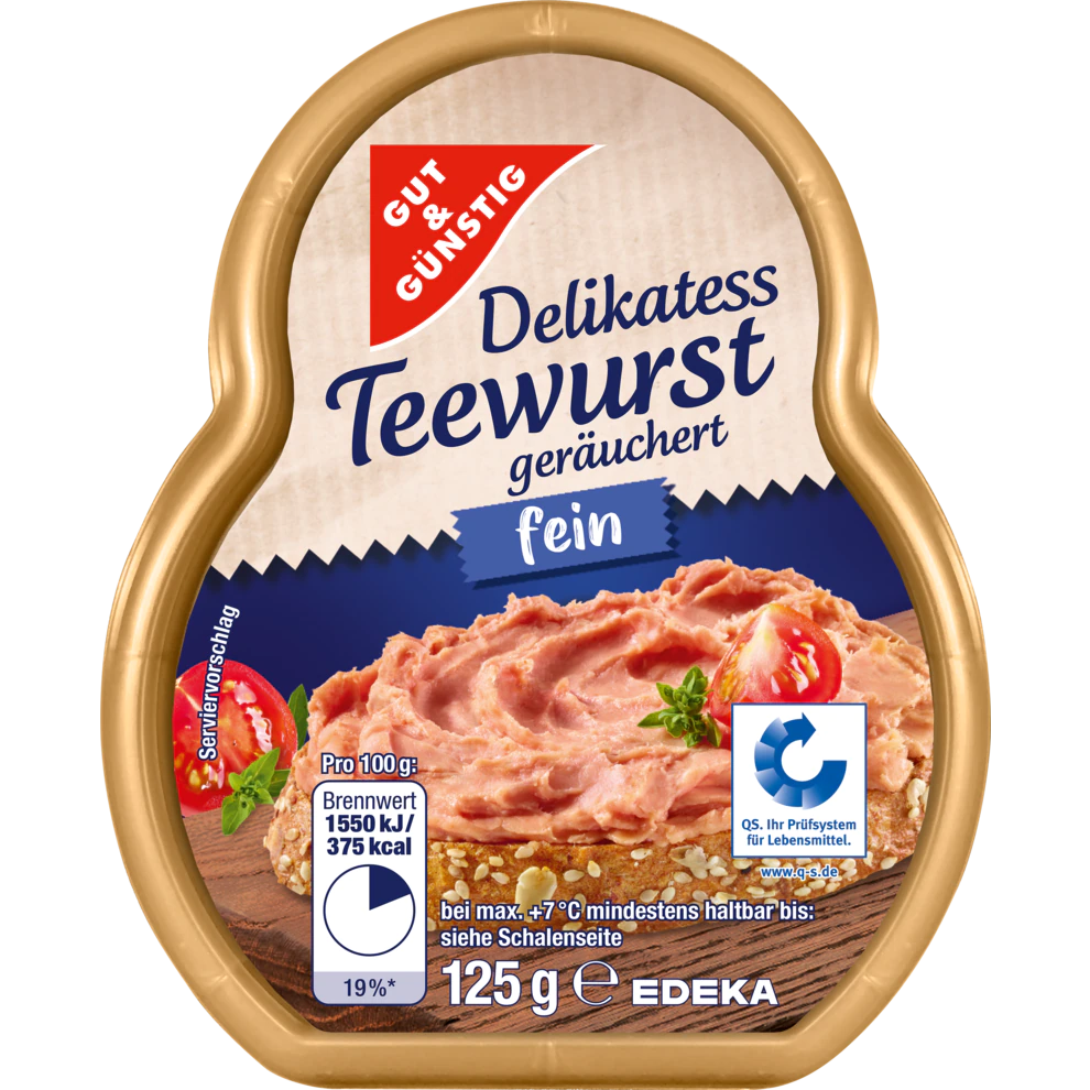 GUT & GÜNSTIG Teewurst fein 125 g