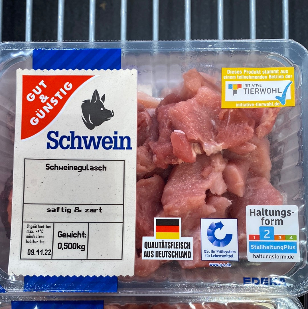 Gut & Günstig Schweinegulasch 500 g