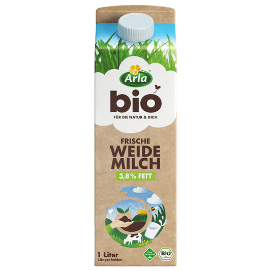 Arla Bio frische Weidemilch 3,8% Fett 1 l